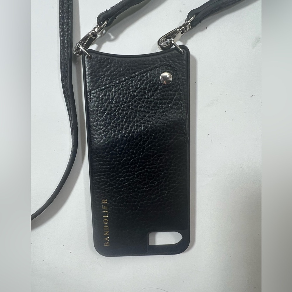 Bandolier Black Leather Phone Case